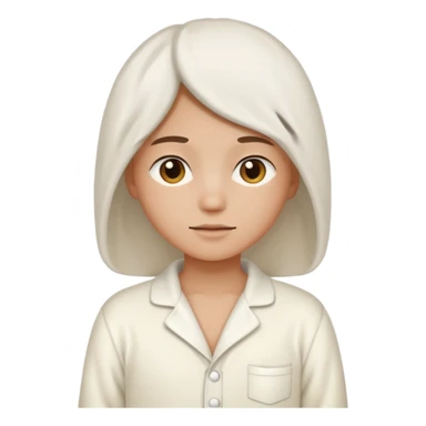 White pajamas sticker