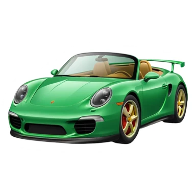 Green porsche sticker