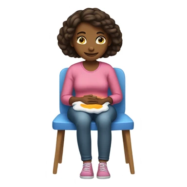 Girl with heating pad  sticker