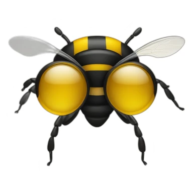 Bumblebee with glassers sticker
