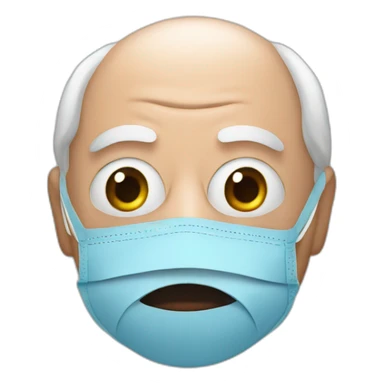 bernie sanders with mouth mask sticker