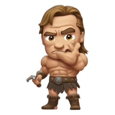 Conan the barbarian Arnold Schwarzenegger slap sticker