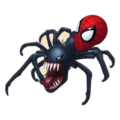 Venom eat spider man sticker
