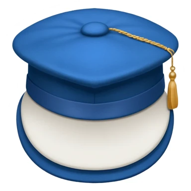 Blå dansk student hue sticker