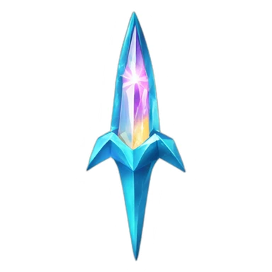 shining crystal trident touched by lightning sticker