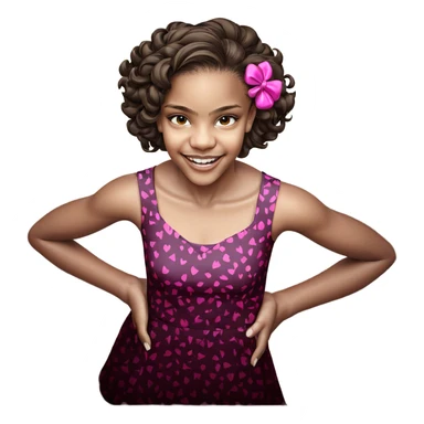 smiling girl in stylish dress sticker