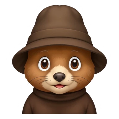 mole wearing a hat sticker