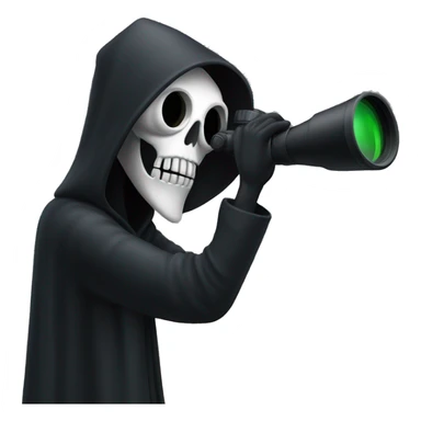 The Grim reaper looking through binoculars  sticker
