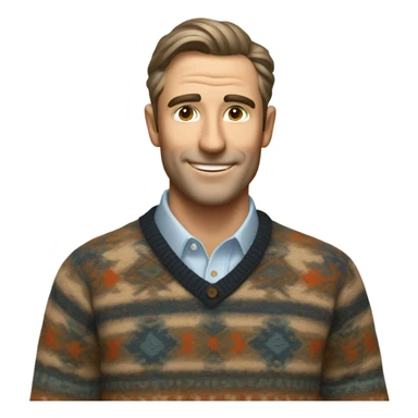 formal portrait of a man wearing a Pendleton westerly sweater sticker