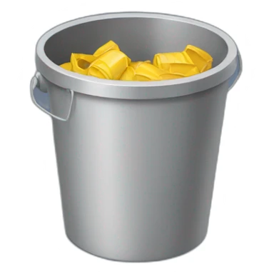 Sad wastebucket  sticker