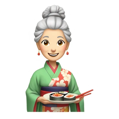 grandma shushi sticker
