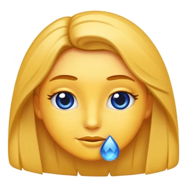 Un emoji myrtille féminin avec des cils  sticker