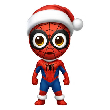 Spider-Man in a Santa outfit sticker