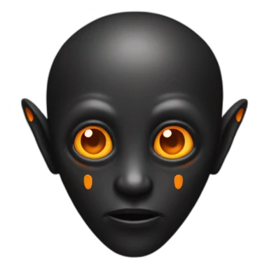 alien black with orange details sticker