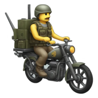 Machine gun bike sticker