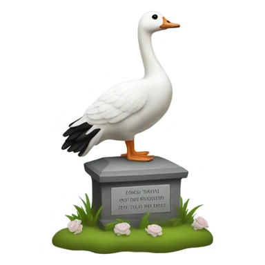 goose gravestone sticker