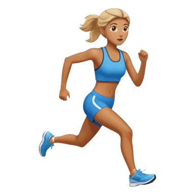Woman Running to food sticker