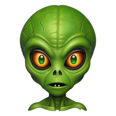 Shriveled burnt alien sticker
