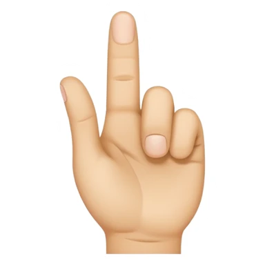 “Emoji-style hand making the letter ‘C’, with the index finger slightly curved. Clean, simple design, smooth shapes, neutral skin tone. White or transparent background, high resolution.” sticker