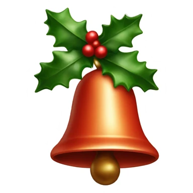 Christmas mistle toe bells sticker