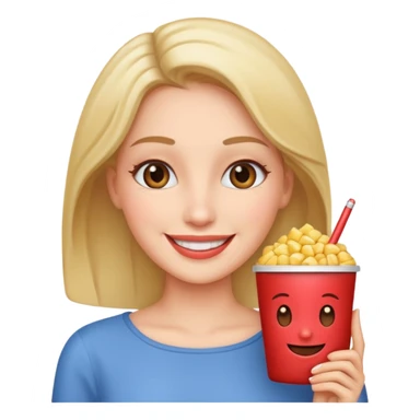 
woman who likes to watch romantic movies sticker