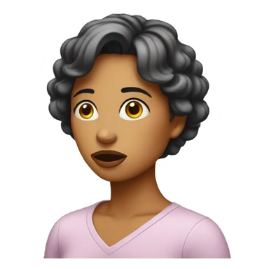 confused woman  sticker