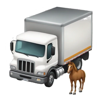Horse truck with horse sticker
