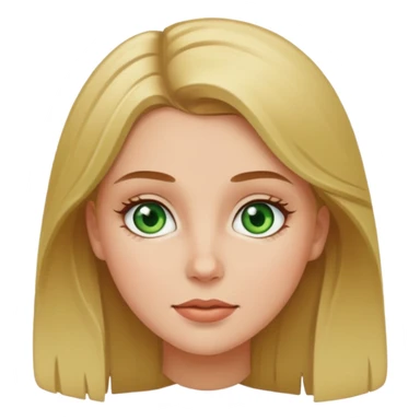 A White girl with blond and brown hair and Green eyes sticker