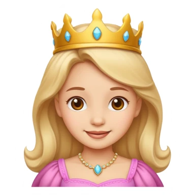 Generate a cute princess girl emoji sticker