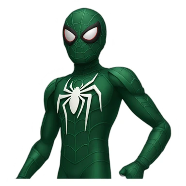 Man spider suit dark green in battle sticker