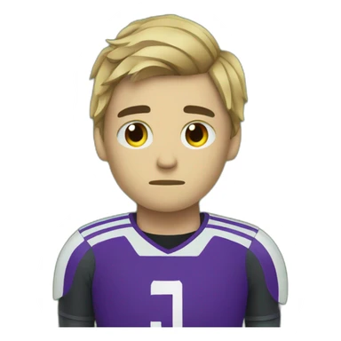 Sad emo football goalkeeper sticker