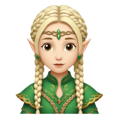 elves with braided hair sticker
