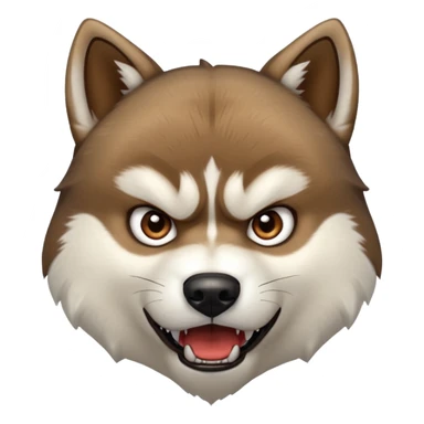husky angry sticker