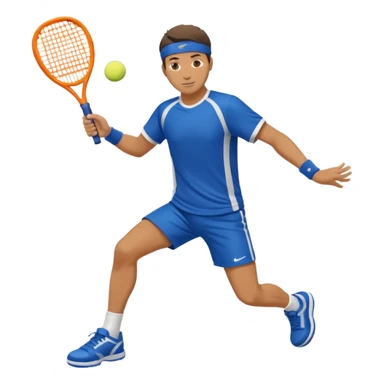 Male, eurasian, wearing sports cloth, swinging padel raquet not a tennis raquet sticker