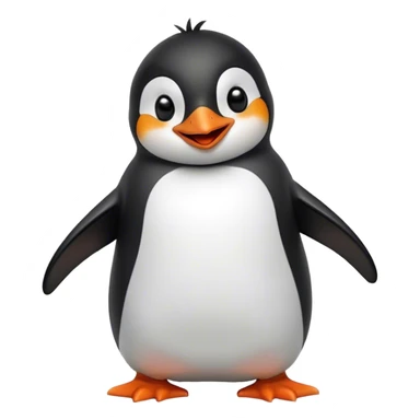 Laughing penguin sticker