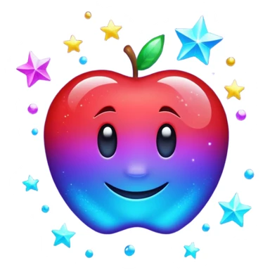 Animated sparkling shimmers red purple blue sticker