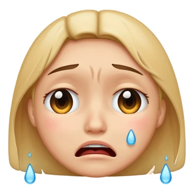 crying face emoji, expressive and clear sticker