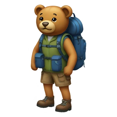 Rucksack mit einem Teddy drauf  sticker