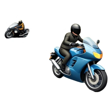 An icon showing a motorcycle and a car speeding through a winding road, with the car’s sleek silhouette blending into the curve of the road while the motorcycle zips past. The scene should capture the thrill of the ride, the freedom of the open road. transparent background. sticker