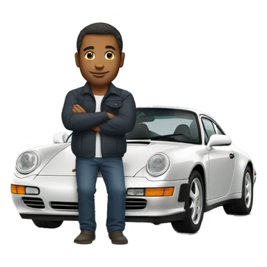 frederic dans sa porsche 986 sticker