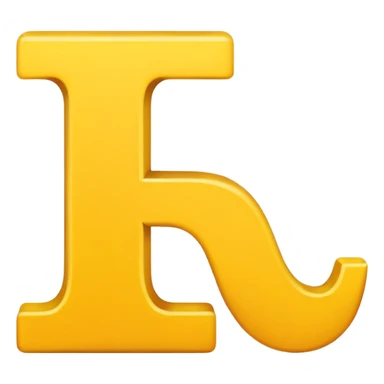 The letter l with a yellow background  sticker