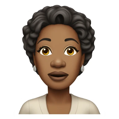 Oprah winfrey with sad face sticker