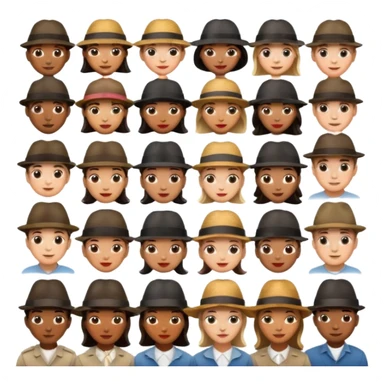 people with hat sticker