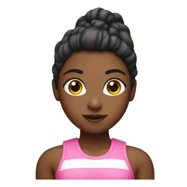 Pink gym girl sticker