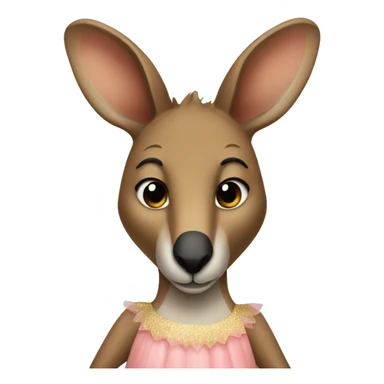 kangaroo wearing a tutu  sticker