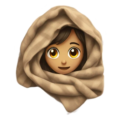 blanket on girl sticker
