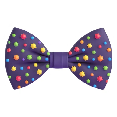 elegant bowtie with virus pattern sticker