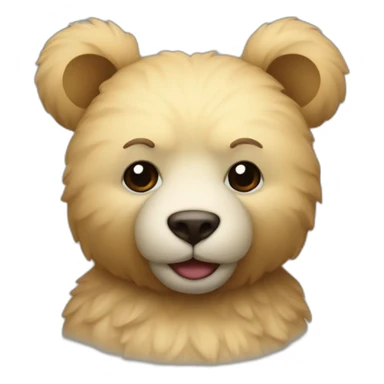 Nounours avec une cicatrice sur le front sticker