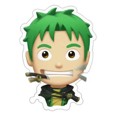 zoro one piece  sticker