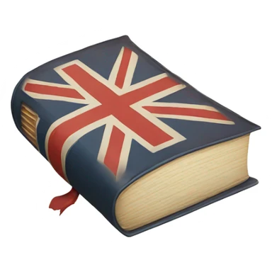 book with english flag sticker
